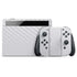 White Carbon Fiber Specialty Texture Material Nintendo Switch OLED (2021) Skin